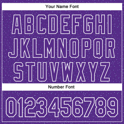 Custom Purple White 3D Pattern Design Dots Authentic Baseball Jersey