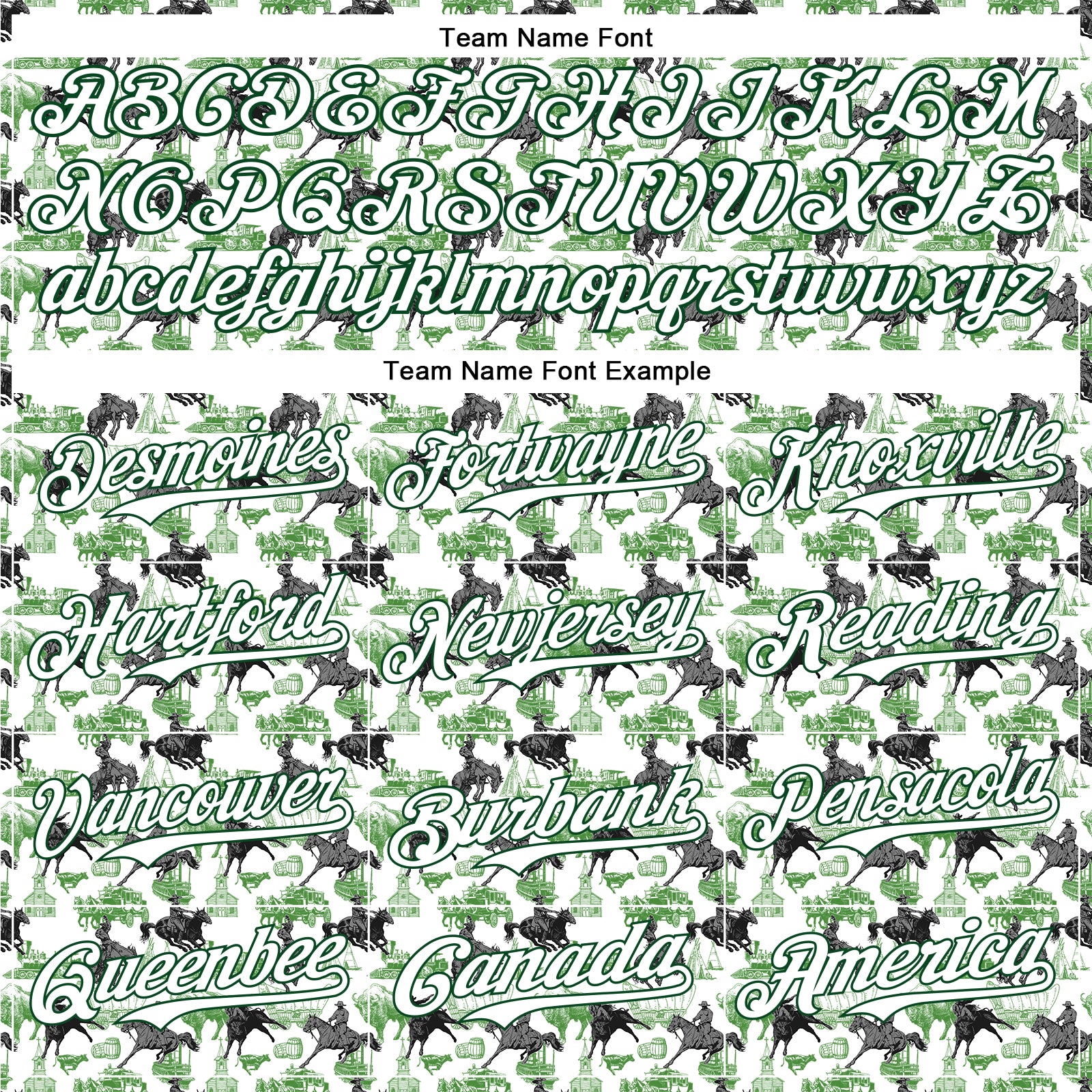 Custom White Green 3D Pattern Design Rodeo Cowboy Authentic Baseball Jersey