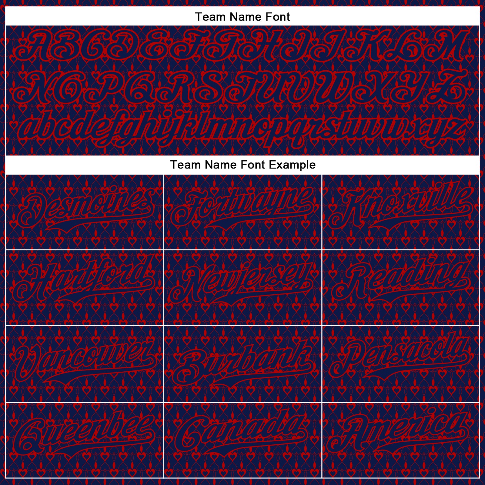 Custom Navy Red 3D Pattern Design Hearts Authentic Baseball Jersey