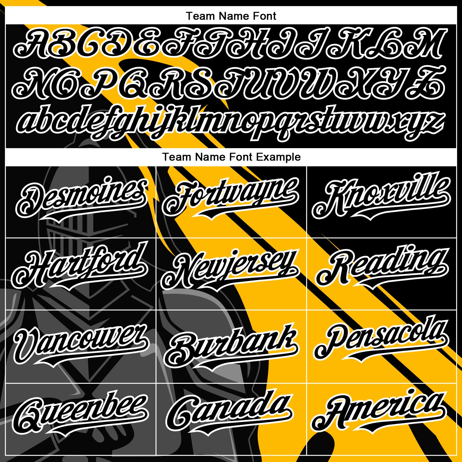 Custom Black Gold-White 3D Pattern Design Knight Hero Art Authentic Baseball Jersey