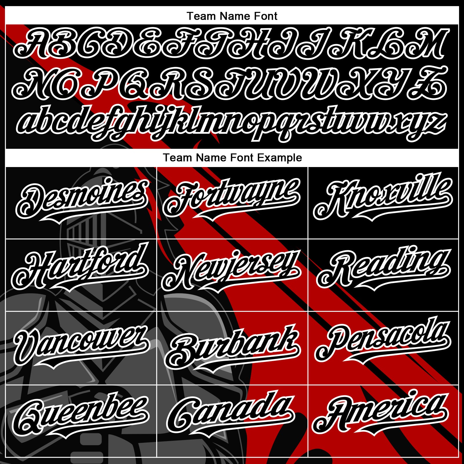 Custom Black Red-Gray 3D Pattern Design Knight Hero Art Authentic Baseball Jersey