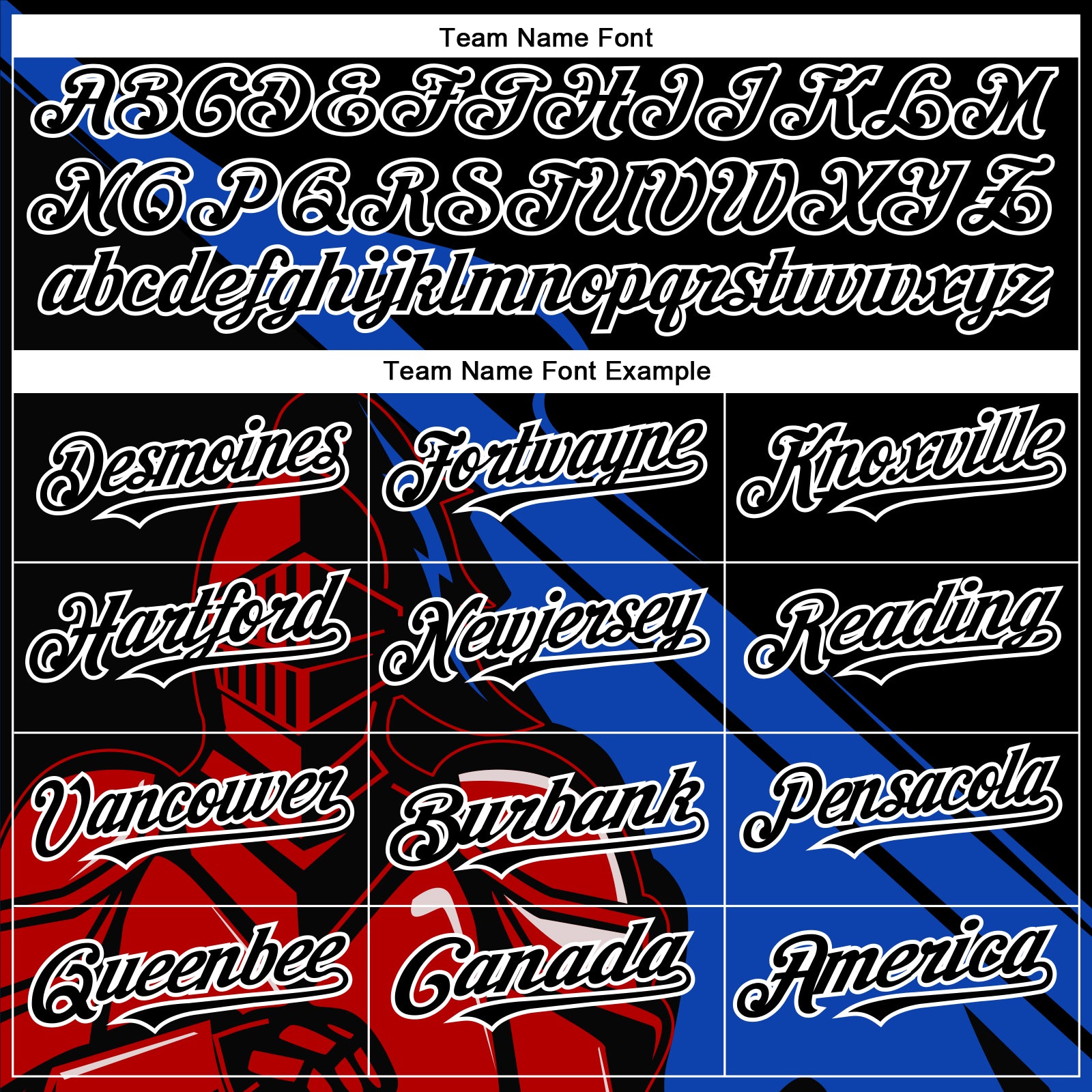 Custom Black Thunder Blue-Red 3D Pattern Design Knight Hero Art Authentic Baseball Jersey