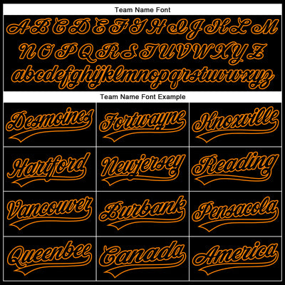 Custom Black Bay Orange 3D Halloween Authentic Baseball Jersey