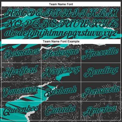 Custom Stitched Black Aqua 3D Pattern Design Torn Paper Style Sports Pullover Sweatshirt Hoodie