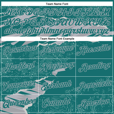 Custom Stitched Teal Gray 3D Pattern Design Torn Paper Style Sports Pullover Sweatshirt Hoodie