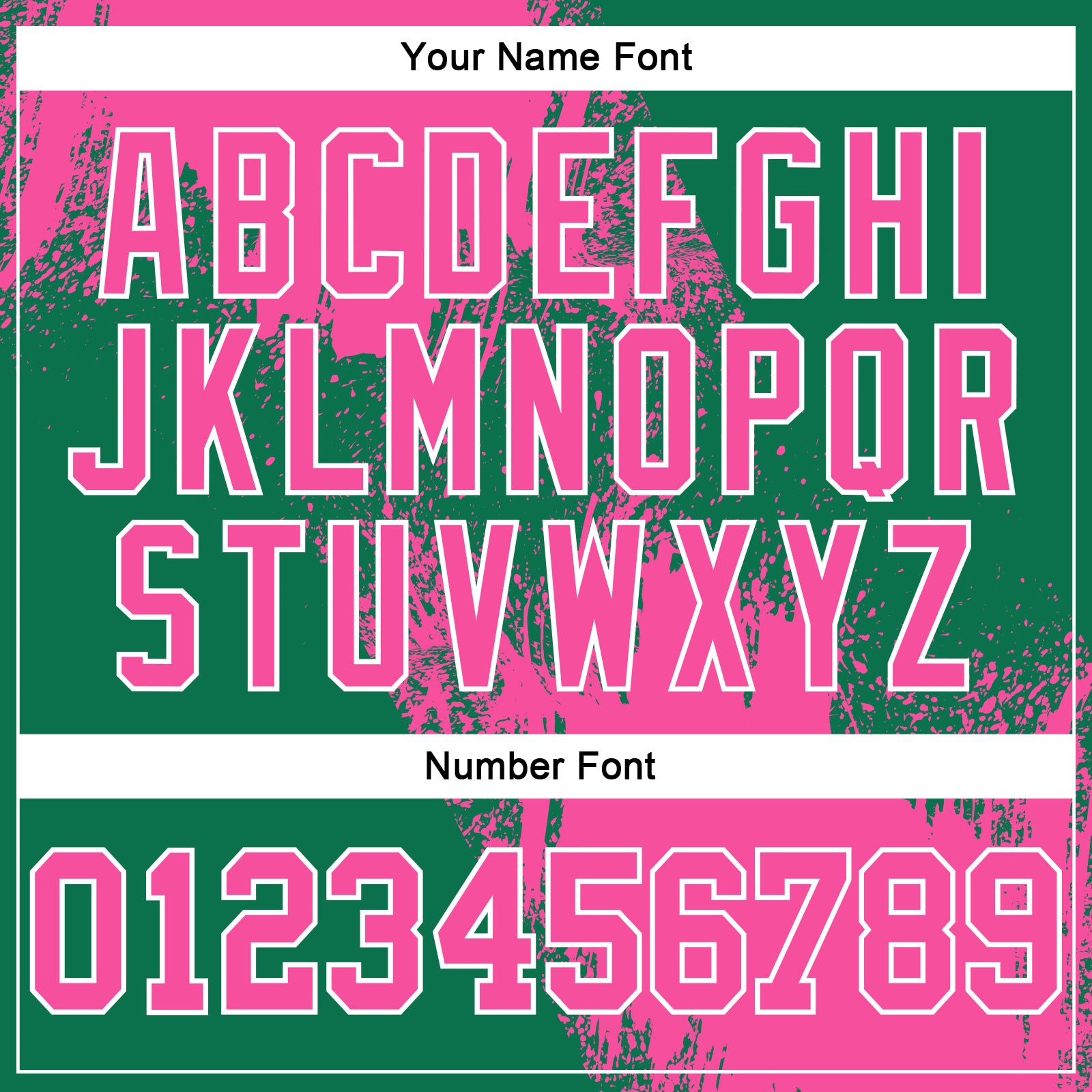 Custom Stitched Kelly Green Pink-White 3D Pattern Design Abstract Brush Stroke Sports Pullover Sweatshirt Hoodie