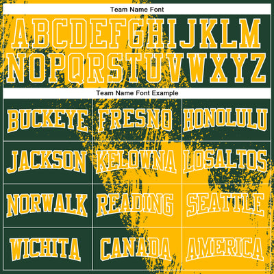 Custom Stitched Green Gold-White 3D Pattern Design Abstract Brush Stroke Sports Pullover Sweatshirt Hoodie