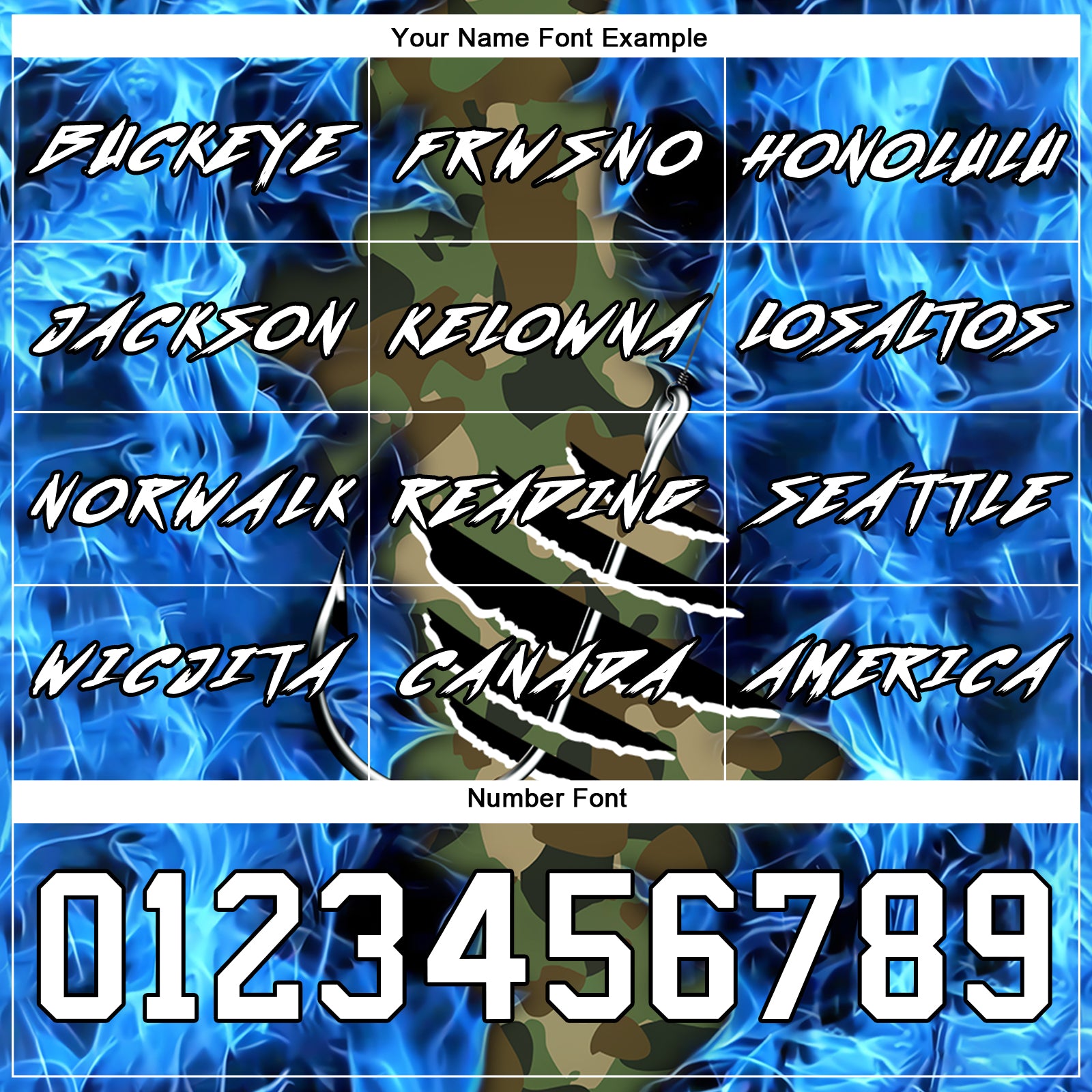 Custom Camo White-Black 3D Flame And Fish Hook Fishing Sports Pullover Sweatshirt Salute To Service Hoodie