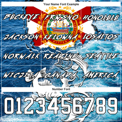 Custom Lakes Blue White Black 3D New Hampshire Flag And Largemouth Bass Carp Fish Fishing Sports Pullover Sweatshirt Hoodie