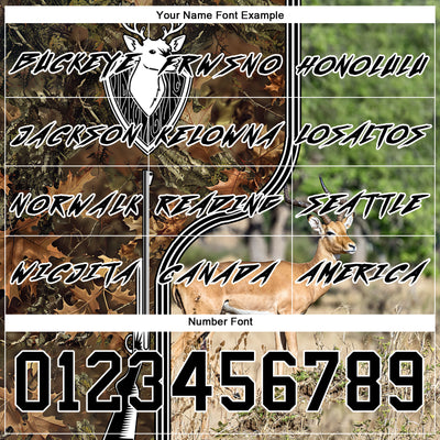 Custom Camo Black-White 3D Deer And Impala Gun Hunting Sports Pullover Sweatshirt Hoodie