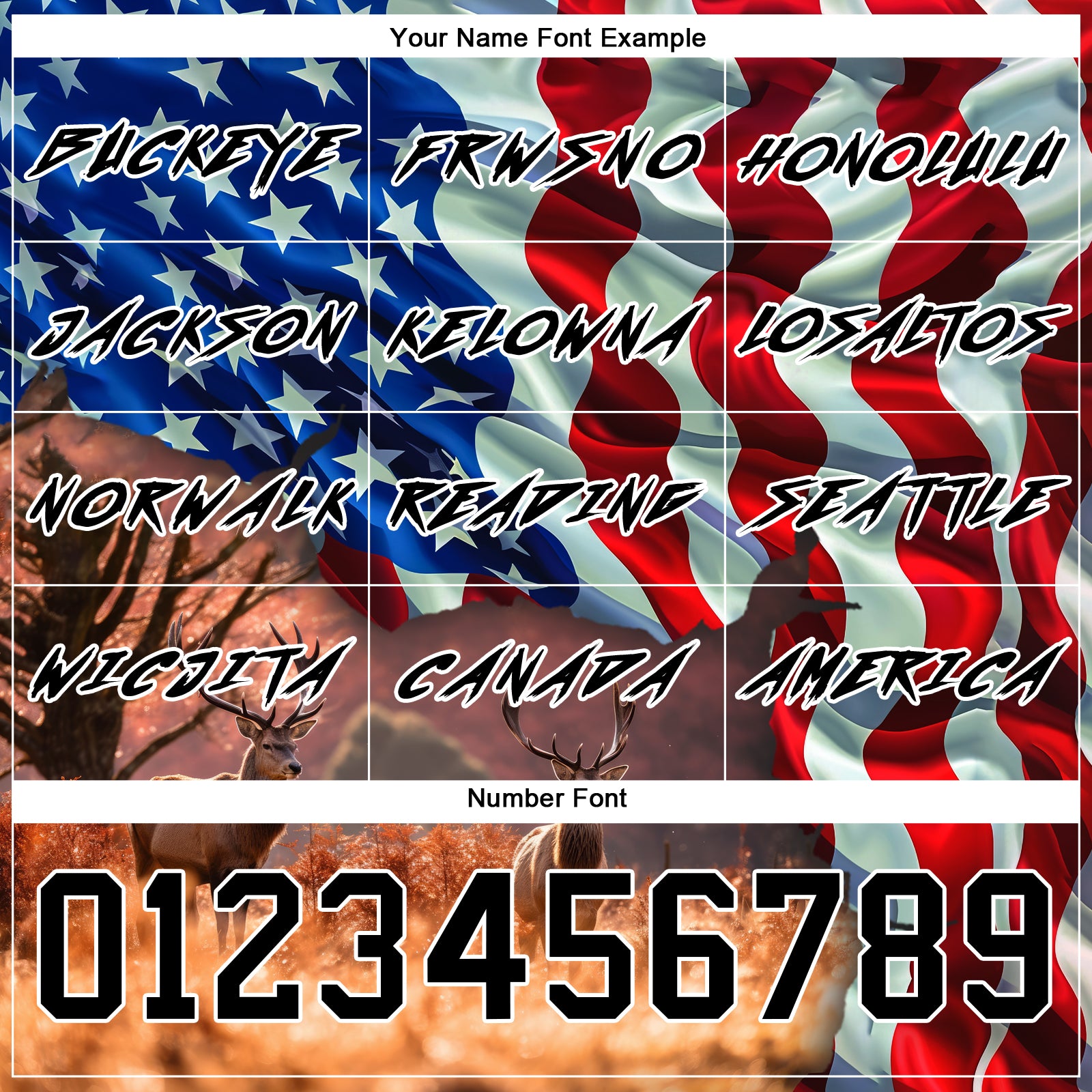 Custom Black White 3D American Flag And Deer Hunting Sports Pullover Sweatshirt Hoodie