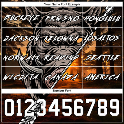 Custom Black White 3D Wild Boar Arrow Hunting Sports Pullover Sweatshirt Hoodie