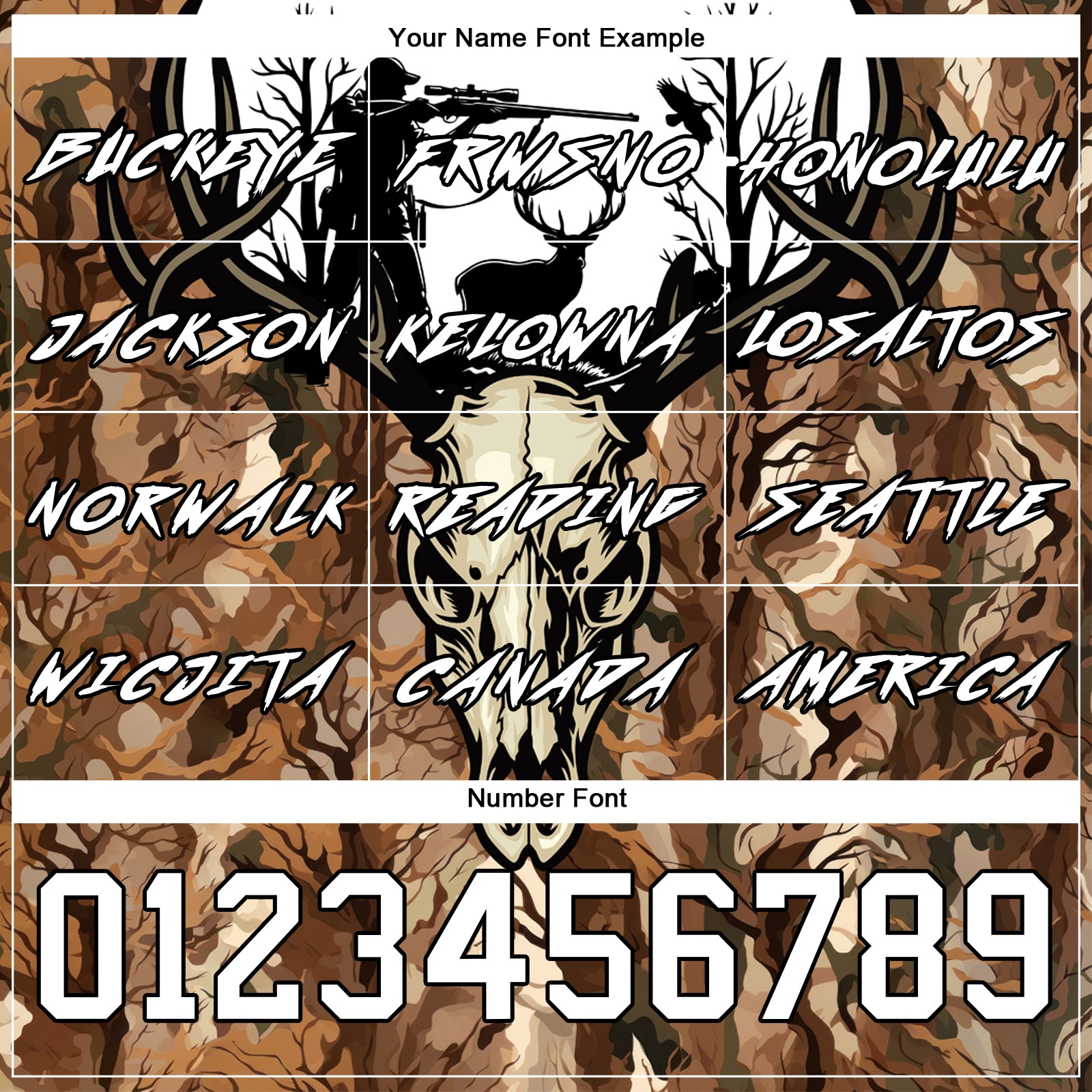 Custom Camo White-Black 3D Gun Hunter Deer Hunting Sports Pullover Sweatshirt Hoodie