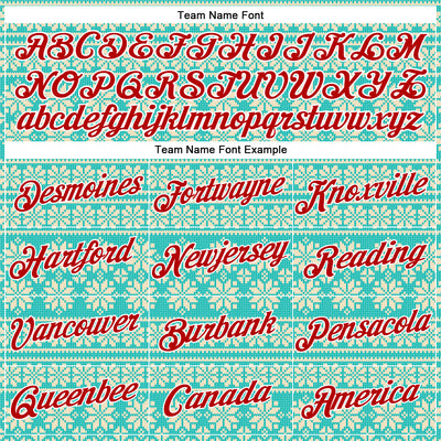 Custom Stitched Aqua Red-White 3D Christmas Sports Pullover Sweatshirt Hoodie