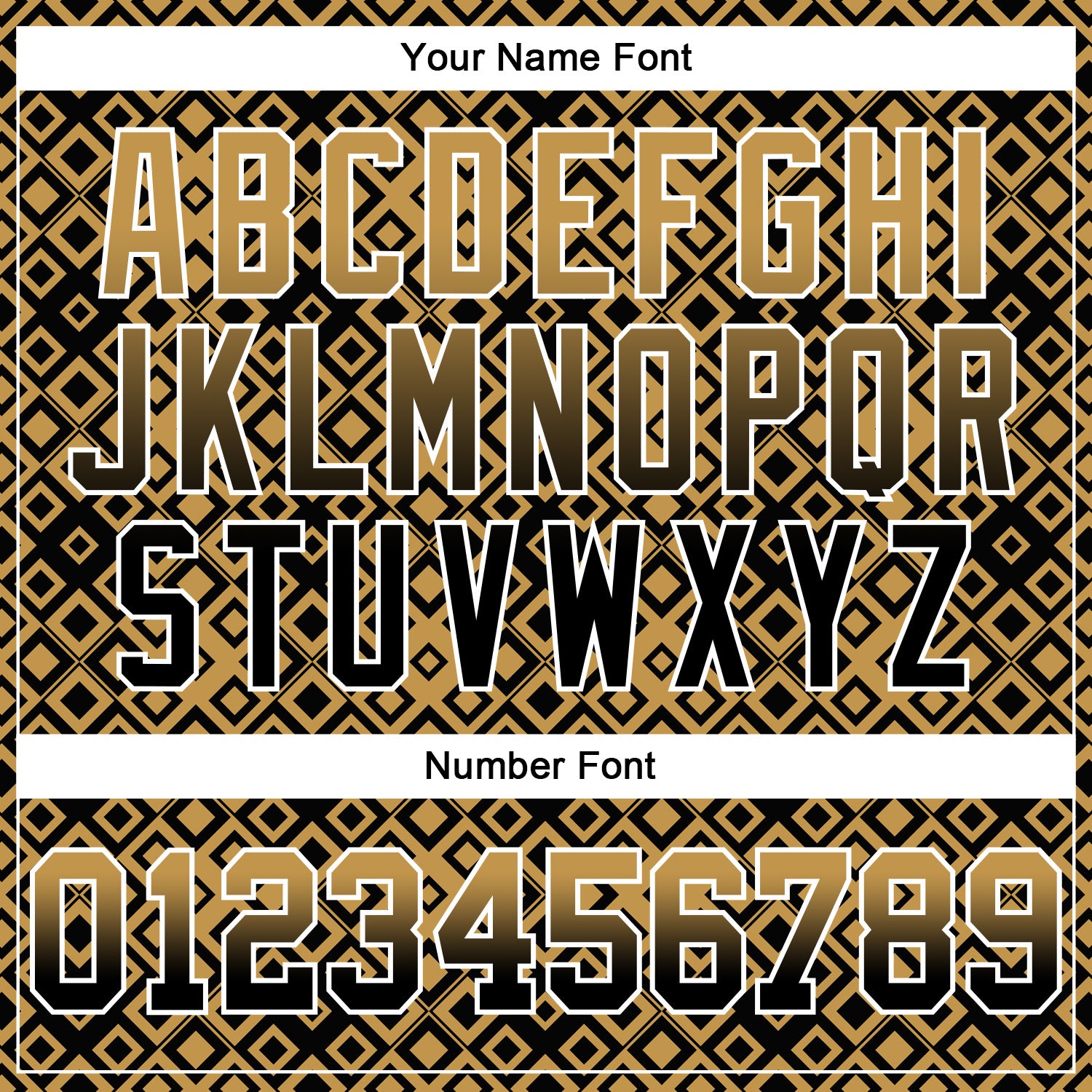 Custom Stitched Old Gold Black-White 3D Pattern Design Geometric Gradient Square Shapes Sports Pullover Sweatshirt Hoodie