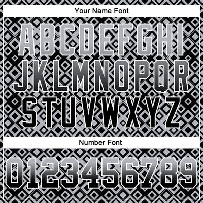 Custom Stitched Gray Black-White 3D Pattern Design Geometric Gradient Square Shapes Sports Pullover Sweatshirt Hoodie