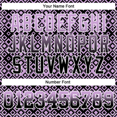 Custom Stitched Light Purple Black-White 3D Pattern Design Geometric Gradient Square Shapes Sports Pullover Sweatshirt Hoodie