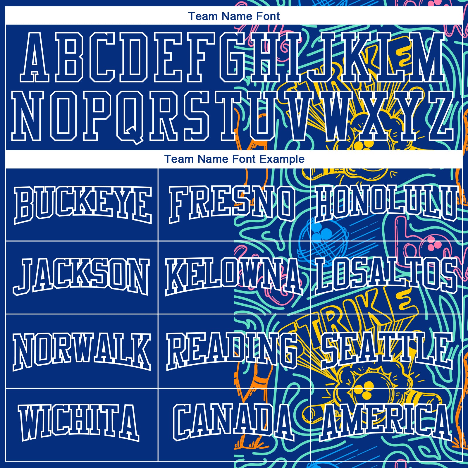 Custom Stitched Royal White 3D Bowling Sports Pullover Sweatshirt Hoodie