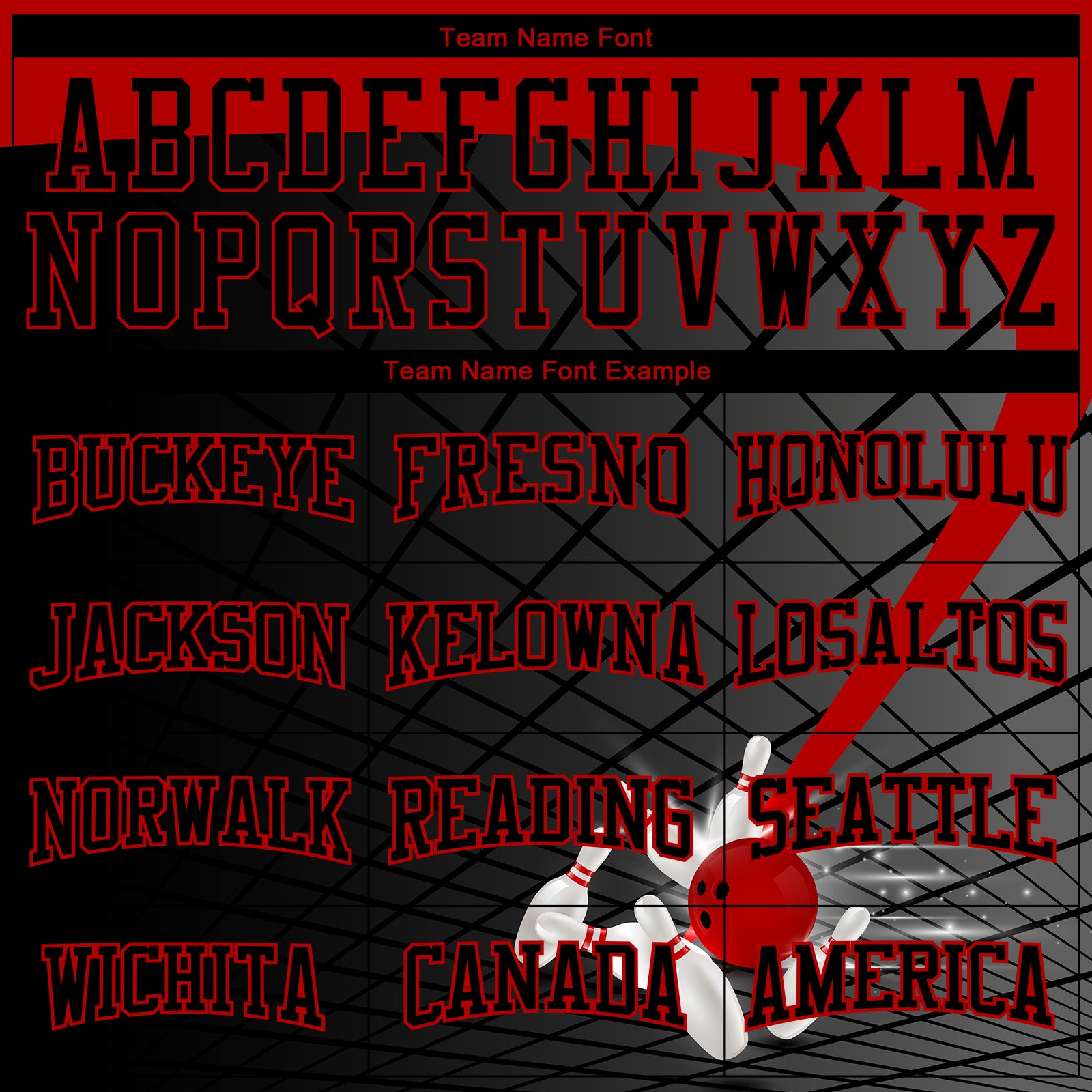 Custom Black Red 3D Bowling Sports Pullover Sweatshirt Hoodie