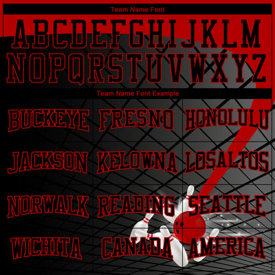 Custom Black Red 3D Bowling Sports Pullover Sweatshirt Hoodie