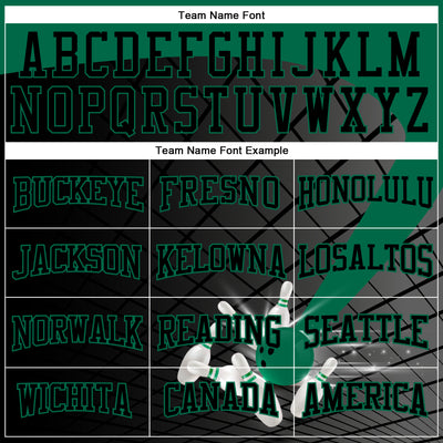 Custom Black Kelly Green 3D Bowling Sports Pullover Sweatshirt Hoodie