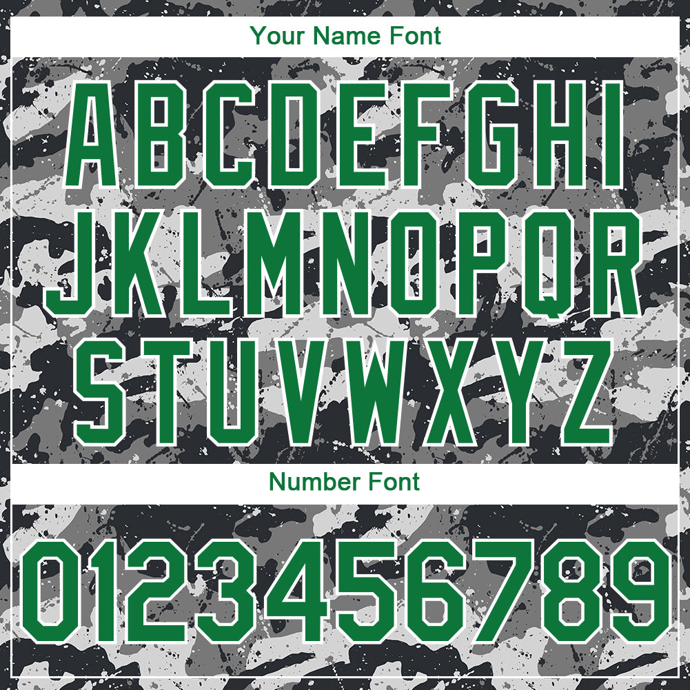 Custom Camo Kelly Green-White 3D Mexico Mexican Flag Sports Pullover Sweatshirt Salute To Service Hoodie