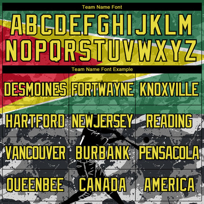 Custom Camo Light Yellow-Black 3D Guyana Flag Sports Pullover Sweatshirt Salute To Service Hoodie