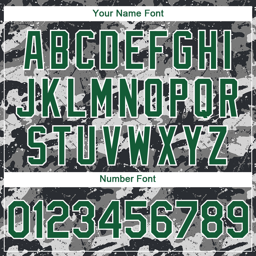 Custom Camo Kelly Green-White 3D Suriname Surinamese Flag Sports Pullover Sweatshirt Salute To Service Hoodie