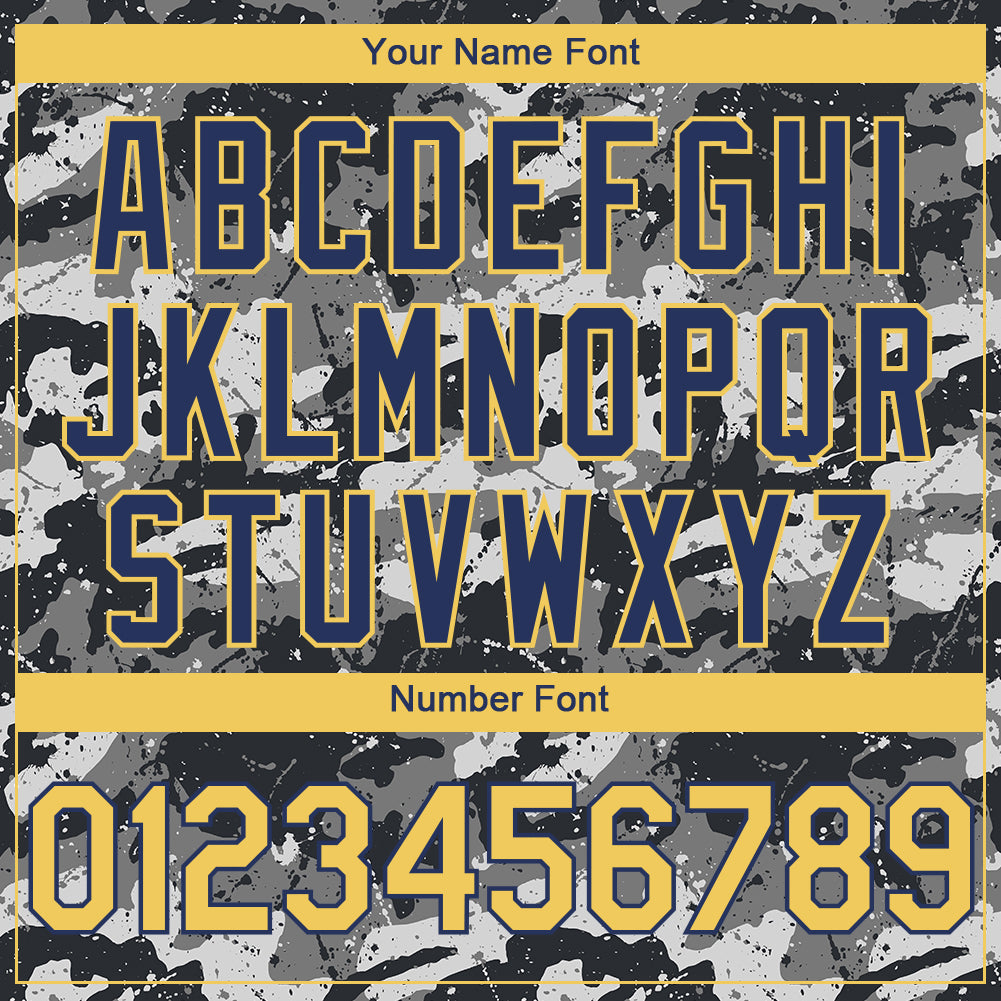 Custom Camo Yellow-Navy 3D Barbados Barbadian Flag Sports Pullover Sweatshirt Salute To Service Hoodie