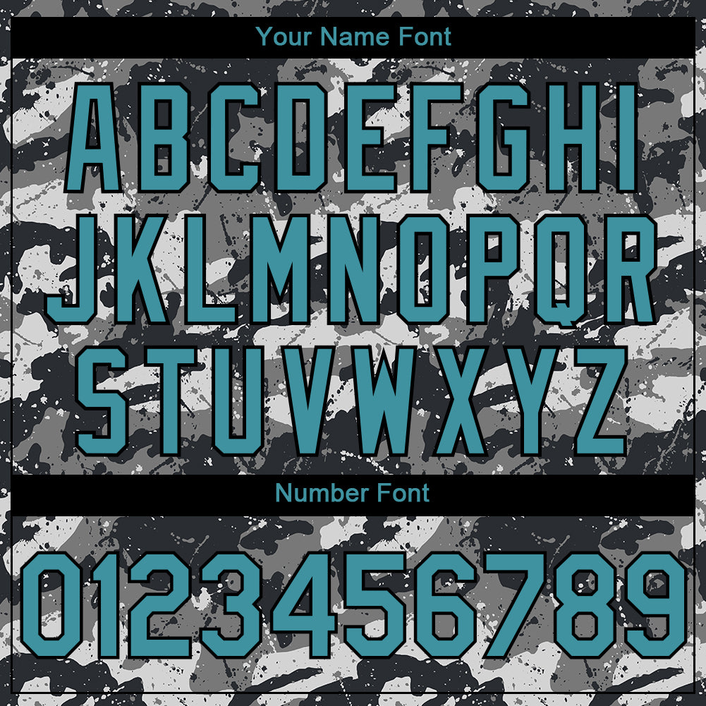 Custom Camo Teal-Black 3D Bahamas Bahamian Flag Sports Pullover Sweatshirt Salute To Service Hoodie