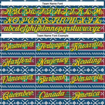 Custom Stitched US Navy Blue Gold-Kelly Green Christmas 3D Sports Pullover Sweatshirt Hoodie