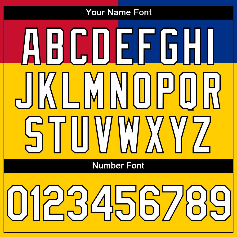 Custom Gold Royal Red-Black 3D Colombia Colombian Flag Sports Pullover Sweatshirt Hoodie