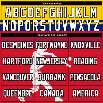 Custom Red Gold Royal-Black 3D Venezuela Venezuelan Flag Sports Pullover Sweatshirt Hoodie