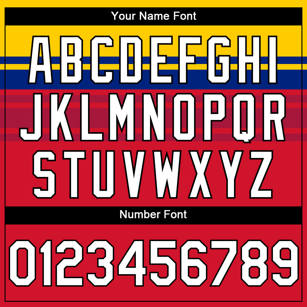 Custom Red Gold Royal-Black 3D Venezuela Venezuelan Flag Sports Pullover Sweatshirt Hoodie