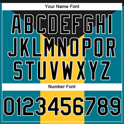 Custom Black Teal-Gold 3D Bahamas Bahamian Flag Sports Pullover Sweatshirt Hoodie