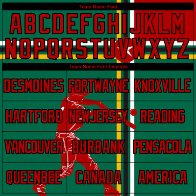 Custom Kelly Green Red Gold-Black 3D Dominic Dominican Flag Sports Pullover Sweatshirt Hoodie