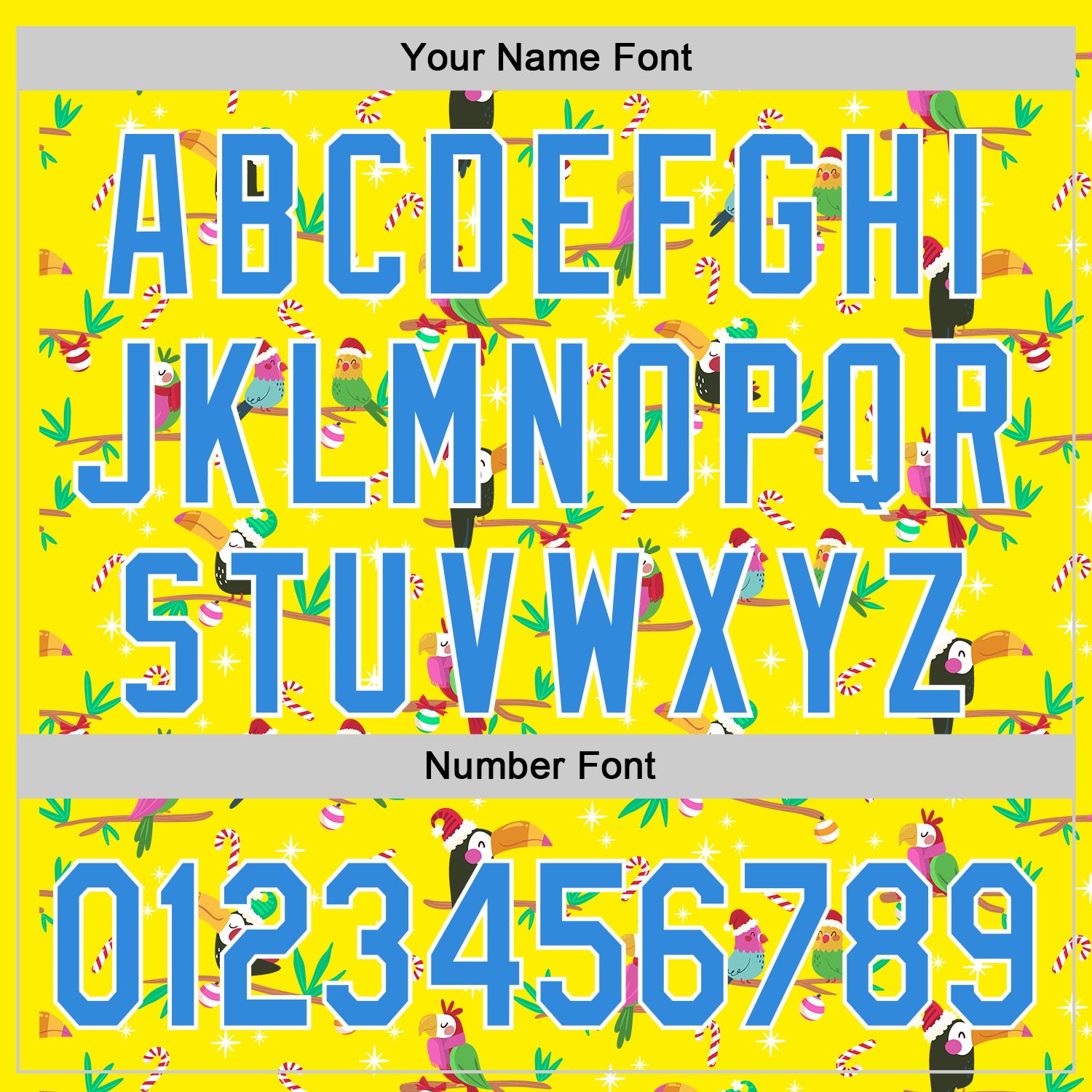 Custom Light Yellow Electric Blue-White 3D Funny Christmas Authentic Baseball Jersey