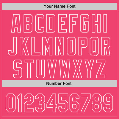 Custom Neon Pink White 3D Love Heart Valentine's Day Authentic Baseball Jersey