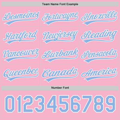 Custom Light Pink Light Blue-White 3D Love Heart Valentine's Day Authentic Baseball Jersey