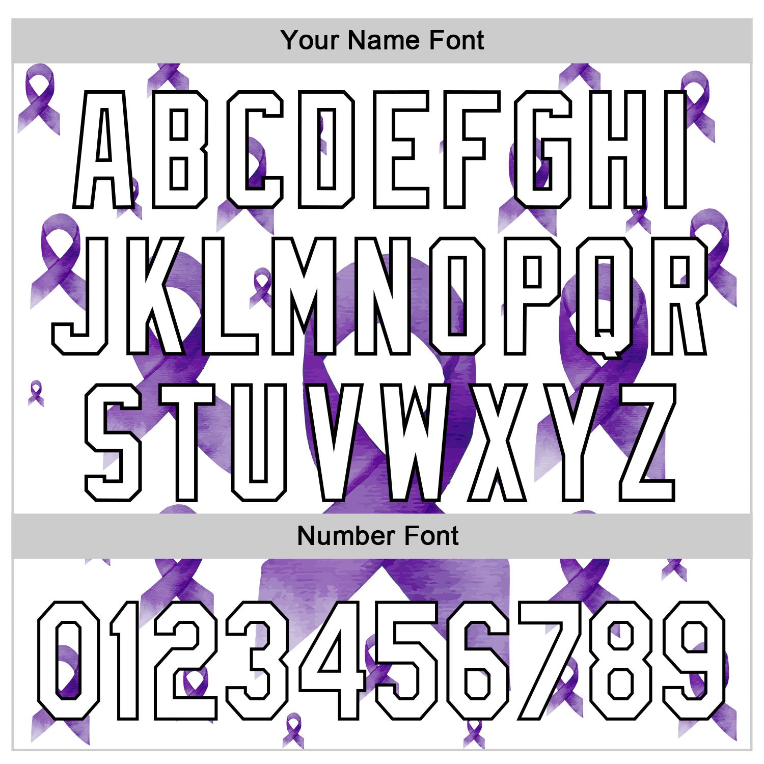 Custom White Purple-Black 3D Gynecological Cancer Ribbon Authentic Baseball Jersey