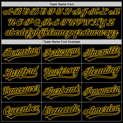 Custom Black Yellow 3D Childhood Cancer Gold Ribbon Authentic Baseball Jersey