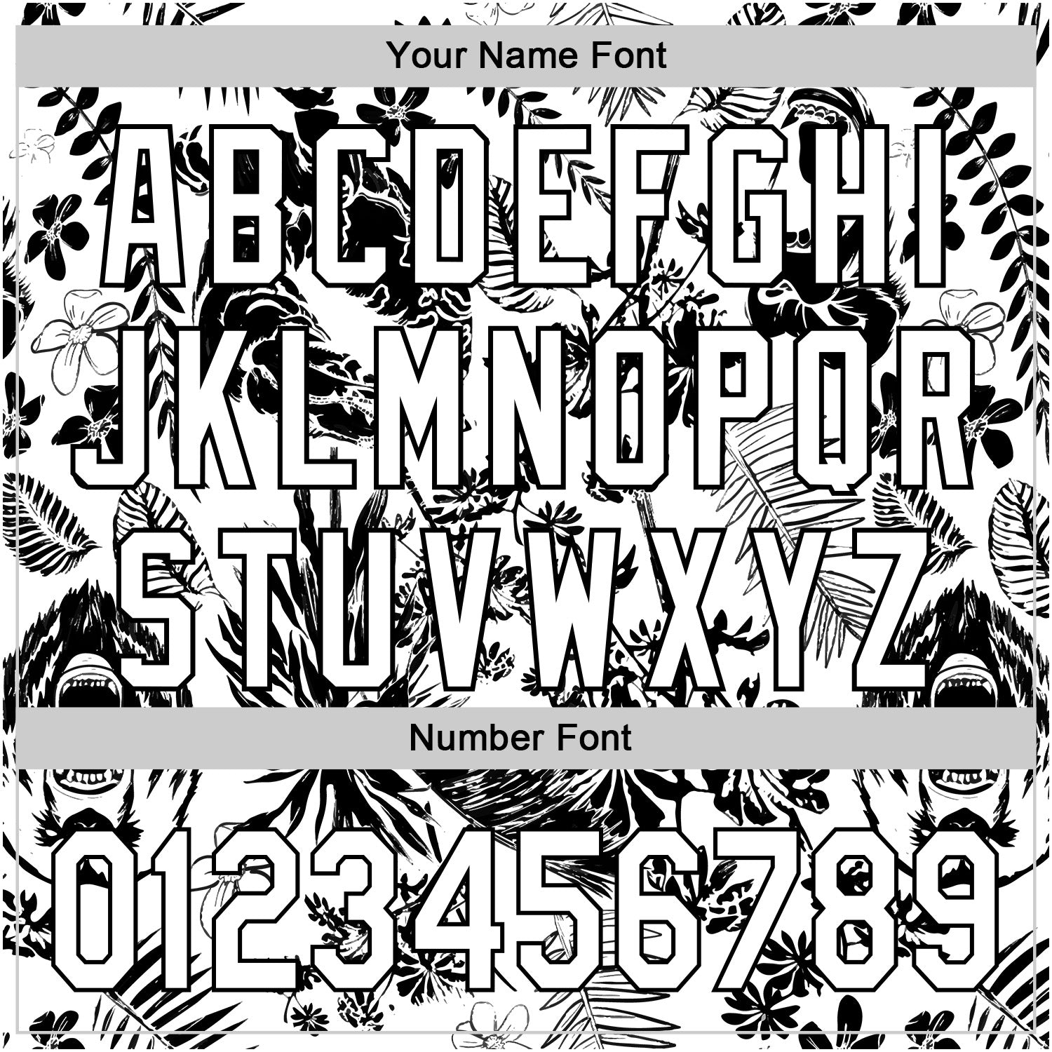 Custom White Black 3D Tropical Hawaii Jungle Plant Authentic Baseball Jersey