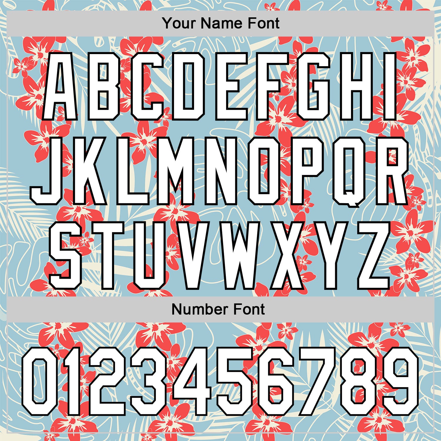 Custom Shadow Blue White-Black 3D Tropical Hawaii Leaves And Flower Authentic Baseball Jersey