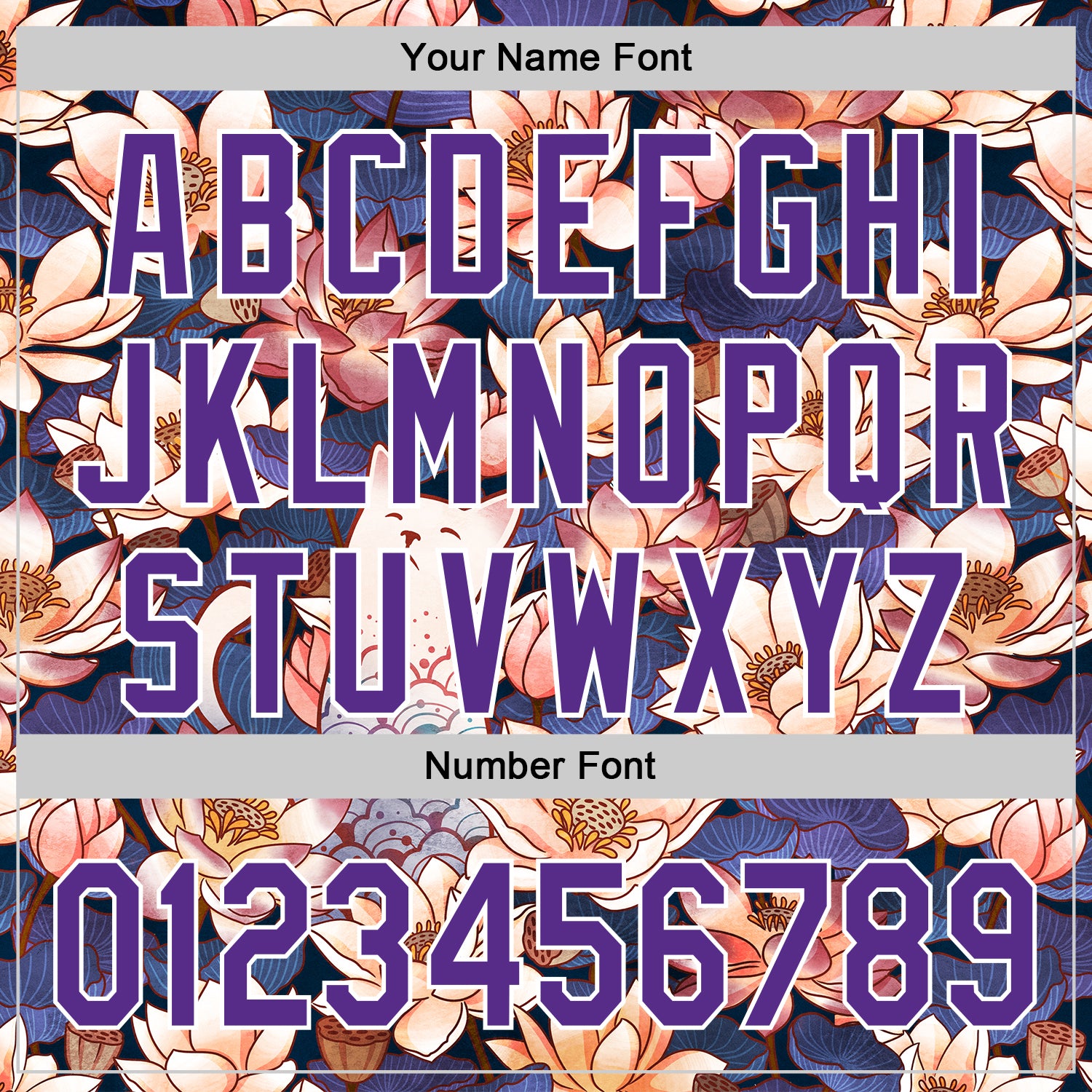 Custom Black Purple-White 3D Syntetyc White Cat Lotus Authentic Baseball Jersey