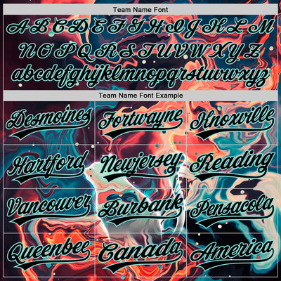 Custom Black Ice Blue 3D Syntetyc Trippy Cat Nebula Authentic Baseball Jersey