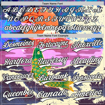 Custom Dark Purple White-Black 3D Syntetyc Cyber Koi Authentic Baseball Jersey