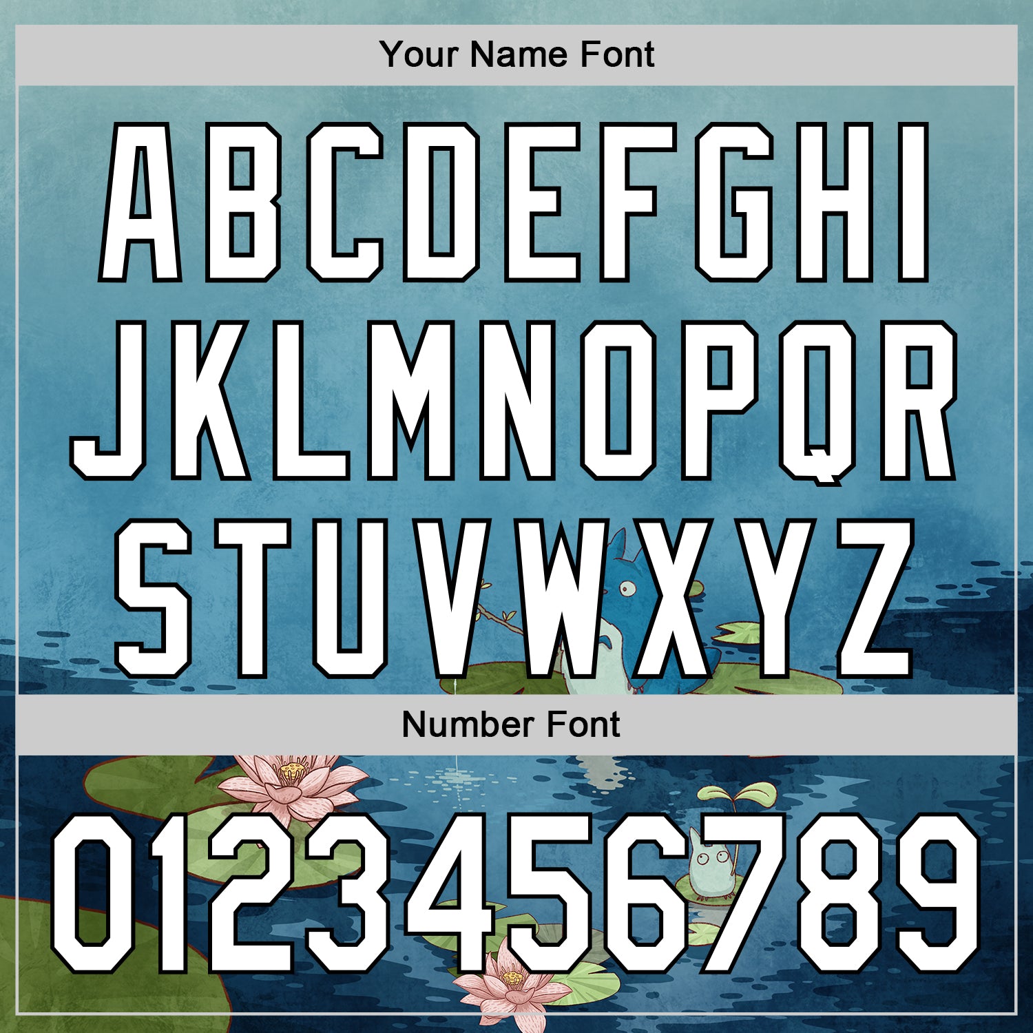 Custom Shadow Blue White-Black 3D Syntetyc Fishing In The Pond Authentic Baseball Jersey