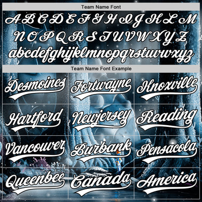 Custom Black White 3D Syntetyc Toxic Forest Authentic Baseball Jersey