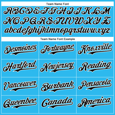 Custom Sky Blue Black-Hot Pink 3D Revzzz Katzen Authentic Baseball Jersey