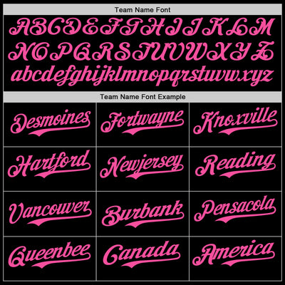 Custom Black Pink 3D Revzzz Half Masked Authentic Baseball Jersey